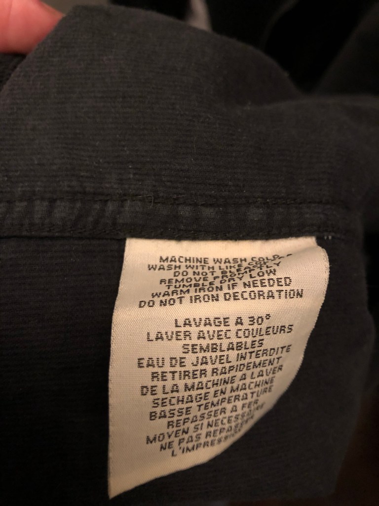 RL Denim and Supply Care Tag