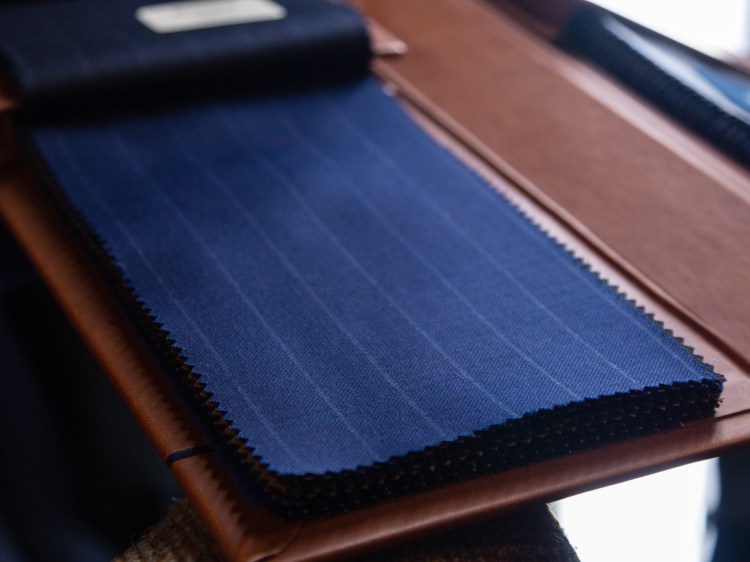 Carnet Chalk Stripe Suit Fabric