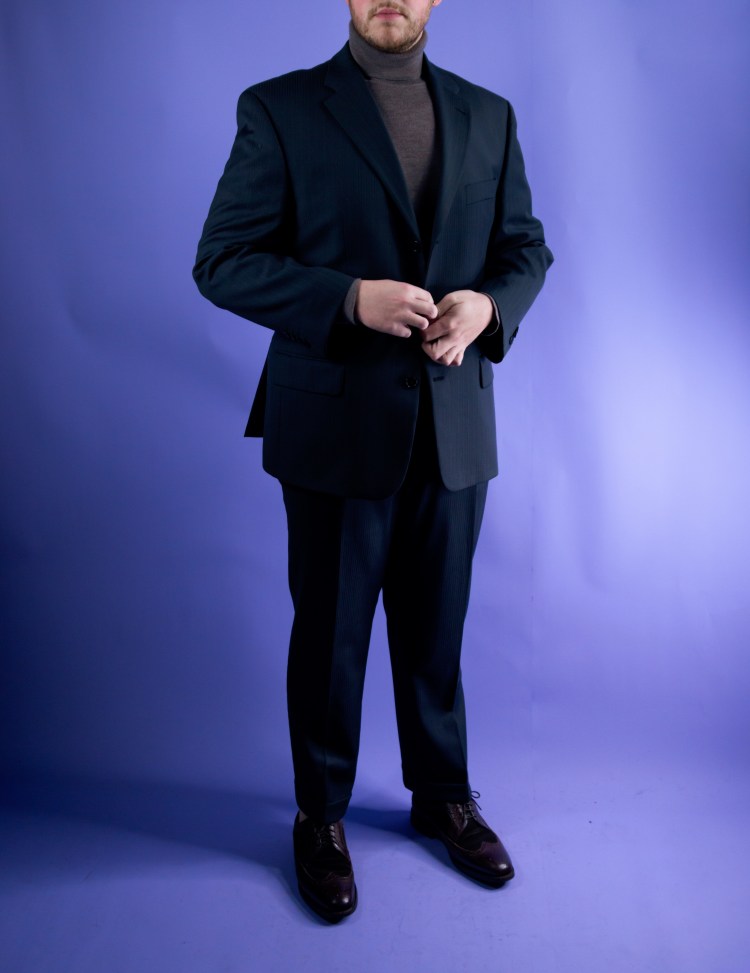 Suit and Turtleneck Outfit Louis Feraud Charles Tyrwhitt