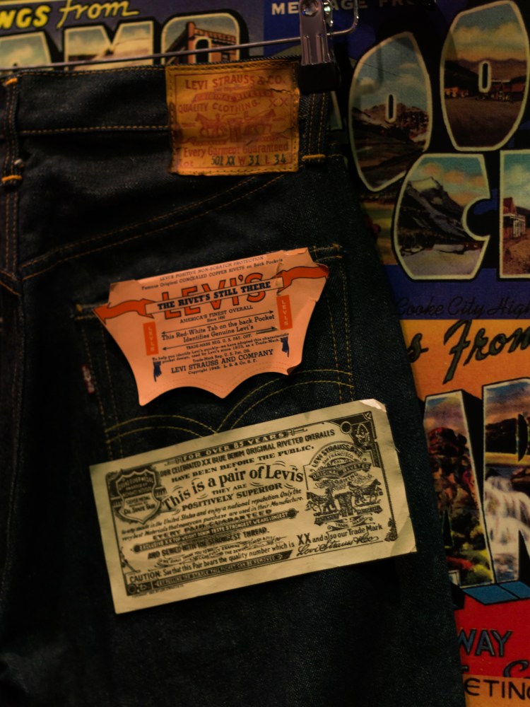 Levis 501XX Original 1950s Tags
