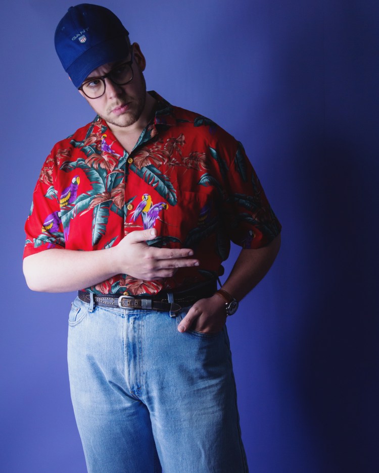 Paradise Found Jungle Bird Magnum PI Hawaiian Shirt Outfit